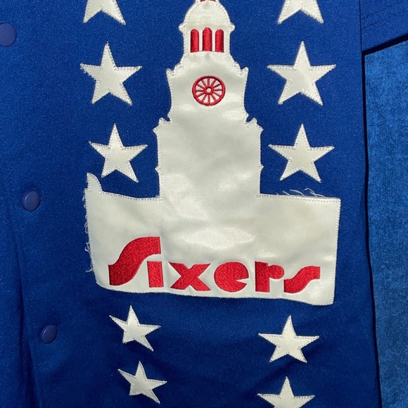 Authentic Mitchell & Ness NBA Philadelphia 76ers Player Courtside Jersey Size 54 - Picture 5 of 7